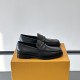 replica LEATHER LOAFERS IN BLACK - LV853 UK