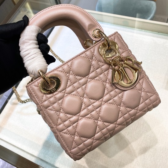 Replica Dior 13224 DFR#13964 Buddha Luxury Replica Mini Lady Bag Blush Cannage Lambskin Uk - 13224 - Buddha Luxury