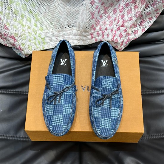 Replica L 11235 LFR#12091 Buddha Luxury Replica Lv Driver Mocassin In Marine - Lv700 Uk - 11235 - Buddha Luxury