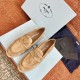 replica SUEDE LEATHER LOAFERS ECRU - PD138 UK