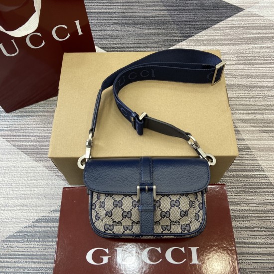 replica GG SUPER MINI BAG BEIGE AND BLUE ORIGINAL GG CANVAS AND LEATHER UK