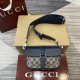 replica GG SUPER MINI BAG BEIGE AND BLUE ORIGINAL GG CANVAS AND LEATHER UK