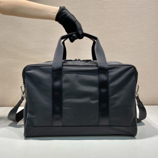 replica RE-NYLON AND SAFFIANO LEATHER DUFFLE BAG UK