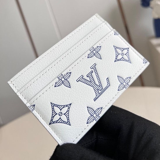 replica DOUBLE CARD HOLDER WHITE MONOGRAM SHADOW CALFSKIN M83699 UK