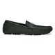 Dolce & Gabbana Men's Green Deerskin Leather Driver Shoes Side Profile View Dolce & Gabbana Men's Green Deerskin Leather Driver Shoes side profile view showing textured leather and rubber outsole