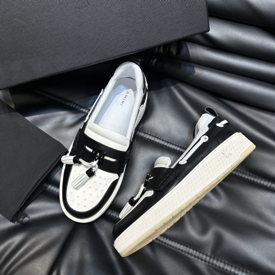 replica MA TASSLE HYBRID LOAFERS BLACK/WHITE - RI66 UK