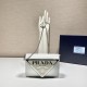 Replica Triangle Logo Mini Brushed Leather Crossbody Bag In White Uk - 14211 - Buddha Luxury