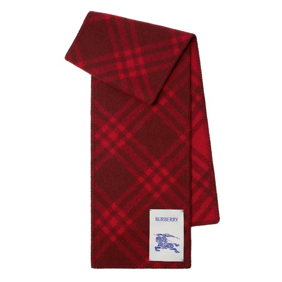replica VINTAGE CHECK WOOL SCARF IN RED UK