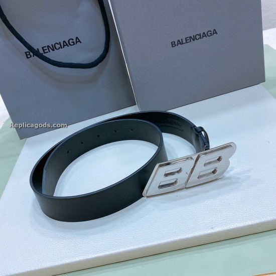 Replica BB LOGO LEATHER BELT IN BLACK - B256 UK replica BB LOGO LEATHER BELT IN BLACK - B256 UK