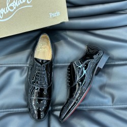 CHRISTIAN GREGGO PATENT OXFORD SHOES IN BLACK - CL100 UK