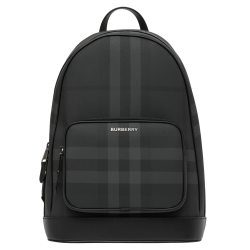 CHECK LEATHER-TRIMMED BACKPACK UK