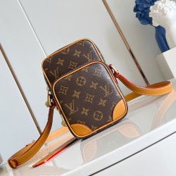 AMAZONE CROSS-BODY BAG BROWN MONOGRAM CANVAS M14014 UK AMAZONE CROSS-BODY BAG BROWN MONOGRAM CANVAS M14014 UK