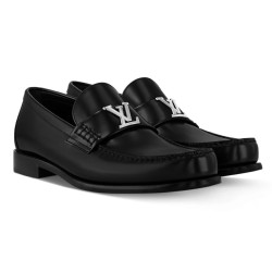 MAJOR LOAFERS BLACK GLAZED CALF LEATHER - LV880 UK
