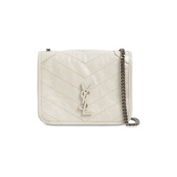 Niki Chain Wallet White Calfskin Uk