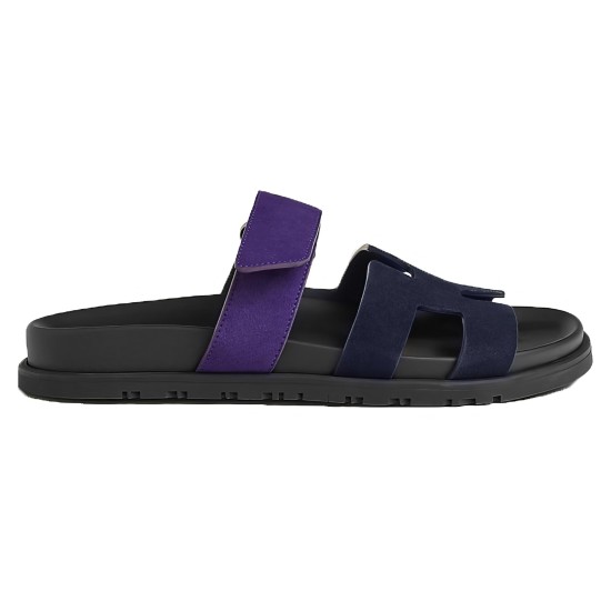 Replica Hermes 14866 HFR#11163 Buddha Luxury Replica Chypre Sandals In Blue And Pink - Hs60 Uk - 14866 - Buddha Luxury