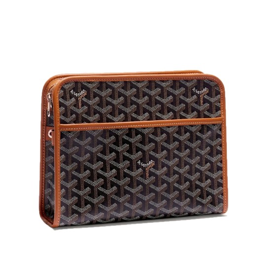 replica JOUVENCE MM TOILETRY BAG IN BLACK AND TAN UK