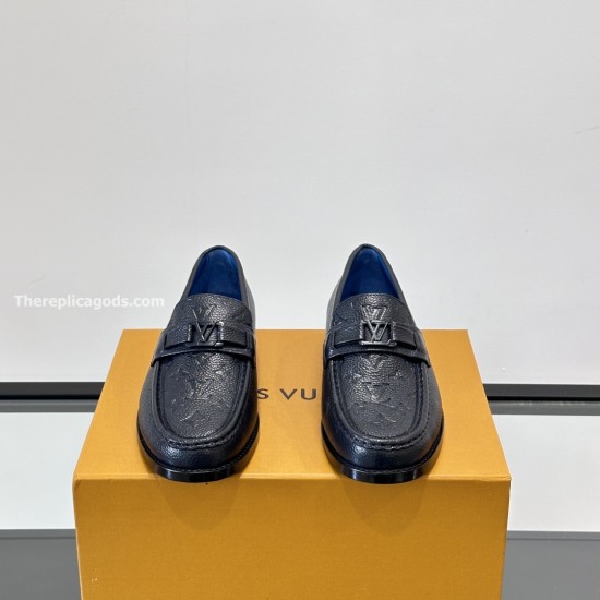 replica MAJOR LOAFERS IN NAVY BLUE - LV859 UK