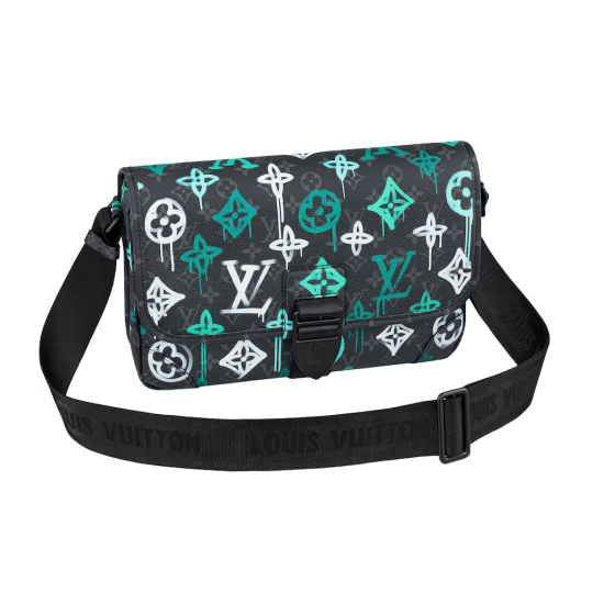 replica ARCHY GRAFFITI PRINT MESSENGER MM BAG IN MULTICOLOR UK