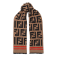 replica SCARF WOOL AND SILK-BLEND JACQUARD IN BROWN UK