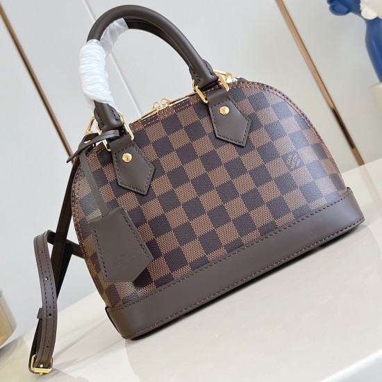 replica ALMA BB BAG BROWN DAMIER EBENE CANVAS N40606 UK