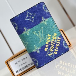 POCKET ORGANIZER BLUE STRIPES MONOGRAM HERITAGE CANVAS M25794 UK