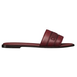 DWAY SLIDES BURGUNDY GRAINED CALFSKIN - CDS38 UK