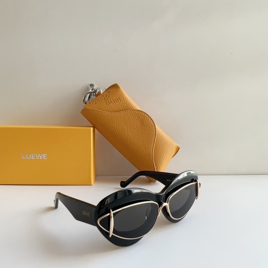 replica CATEYE DOUBLE FRAME SUNGLASSES SHINY BLACK/SMOKE LW40119I - SG229 UK
