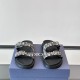 replica AQUA SANDALS BEIGE AND BLACK OBLIQUE JACQUARD - CDS37 UK