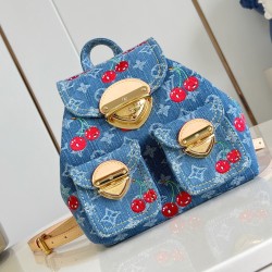 X TAKASHI MURAKAMI VENICE NM BACKPACK MONOGRAM CHERRY DENIM M13679 UK X TAKASHI MURAKAMI VENICE NM BACKPACK MONOGRAM CHERRY DENIM M13679 UK