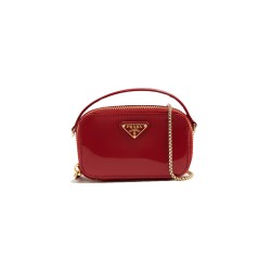 PATENT LEATHER MINI-POUCH IN RED UK