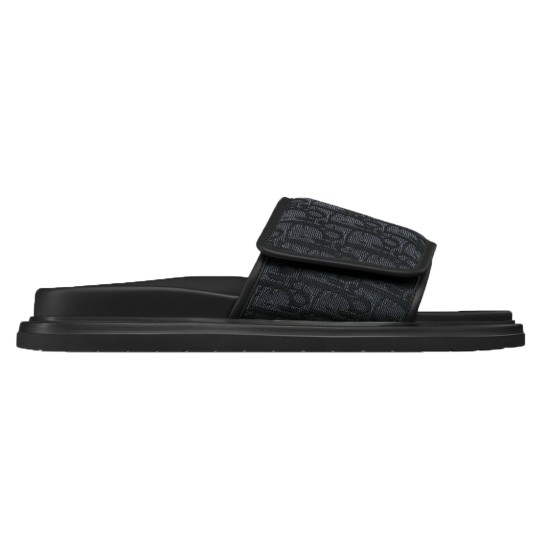 replica AQUA SANDALS BLACK DI0R OBLIQUE JACQUARD - CDS32 UK