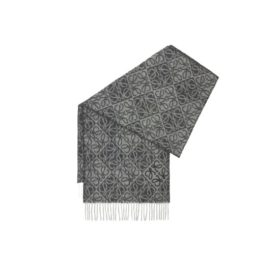 replica ANAGRAM SCARF IN WOOL AND CASHMERE IN GREY UK