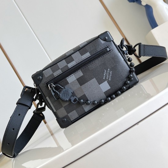 replica MINI SOFT TRUNK BAG BLACK DAMOFLAGE BLACK CANVAS M14922 UK