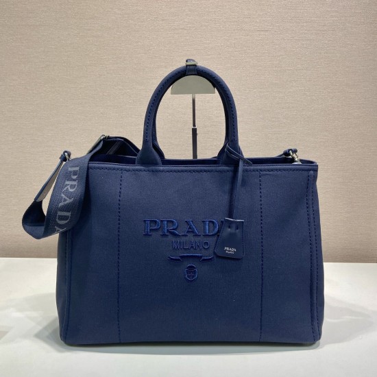 replica JARDINIERE EXTRA LARGE COTTON CANVAS TOTE BAG IN BLUE UK