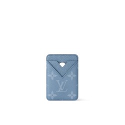 PORTE-CARTES MAGNET BLUE MONOGRAM CANVAS M14119 UK