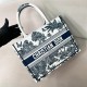 Replica Dior 13101 DFR#18122 Buddha Luxury Replica Di0Riviera Medium Book Tote Blue And White Toile De Jouy Palms Embroidery Uk - 13101 - Buddha Luxury