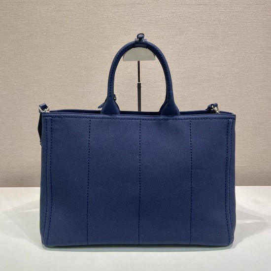 replica JARDINIERE EXTRA LARGE COTTON CANVAS TOTE BAG IN BLUE UK