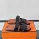 Replica Hermes 11729 HFR#17256 Buddha Luxury Replica Chypre Sandals In Black - Hs115 Uk - 11729 - Buddha Luxury