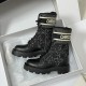 replica D-MAJOR ANKLE BOOTS BLACK AND WHITE CANNAGE TWEED AND BLACK CALFSKIN - CD429 UK