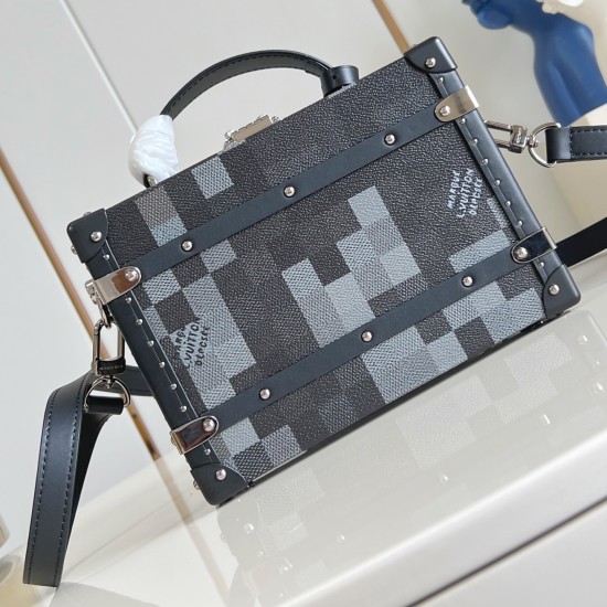 replica HANDLE TRUNK BAG DAMOFLAGE BLACK CANVAS N00059 UK