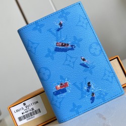 Passport Cover Pool Blue Colored Monogram Canvas M14876 Uk Passport Cover Pool Blue Colored Monogram Canvas M14876 Uk