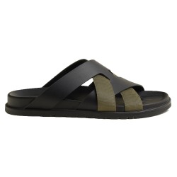 Kazimir Sandals In Black And Green - Hs117 Uk