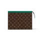 replica POCHETTE VOYAGE MM BORNEO GREEN MONOGRAM MACASSAR CANVAS M12816 UK