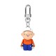 L Women's Vivienne Gym Bag Charm Key Holder Front View Front view of the L Women's Vivienne Gym Bag Charm Key Holder featuring a character in orange and blue with silver hardware against a white background.