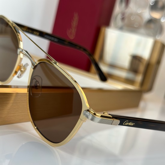 replica AVIATOR-STYLE GOLD-TONE, SILVER-TONE AND TORTOISESHELL ACETATE SUNGLASSES CT0012S - SG135 UK