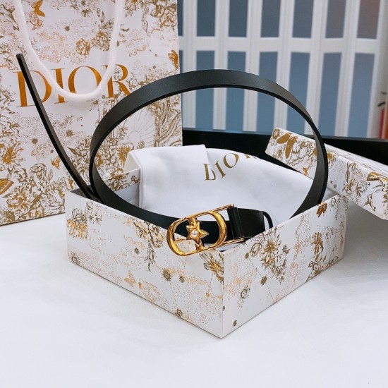 replica LUCKY 30 MONTAIGNE STAR 20MM BELT BLACK SMOOTH CALFSKIN - B404 UK