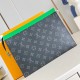 replica POCHETTE VOYAGE MM BORNEO GREEN MONOGRAM MACASSAR CANVAS M12816 UK
