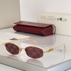 OVAL FRAME SUNGLASSES GOLD-TONED GG1802S - SG213 UK
