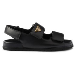 Leather Sandals In Black - Pds29 Uk