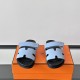 Replica Hermes 11731 HFR#17254 Buddha Luxury Replica Chypre Sandals In Blue - Hs113 Uk - 11731 - Buddha Luxury